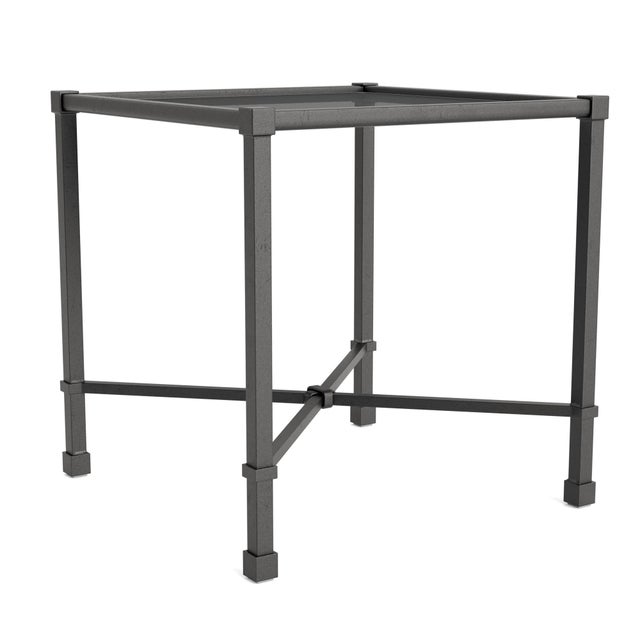 Not Yet Made - Made To Order Brown Jordan Venetian 18" Square Occasional Table, Textured Pewter frame For Sale - Image 5 of 11