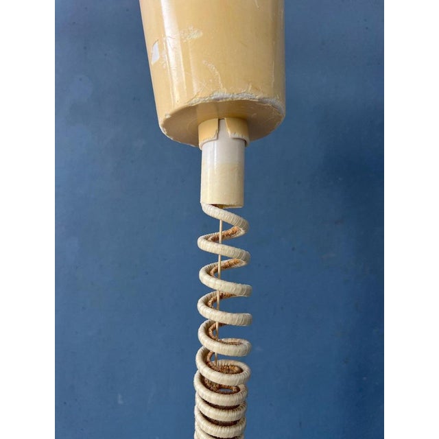 Brown Mid-Century Brown Pendant Lamp with Opaline Glass Shades from Bony For Sale - Image 8 of 11