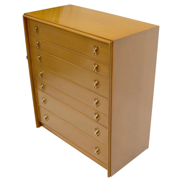 Paul Frankl X-Pulls Drawers High Chest Dresser For Sale - Image 13 of 13