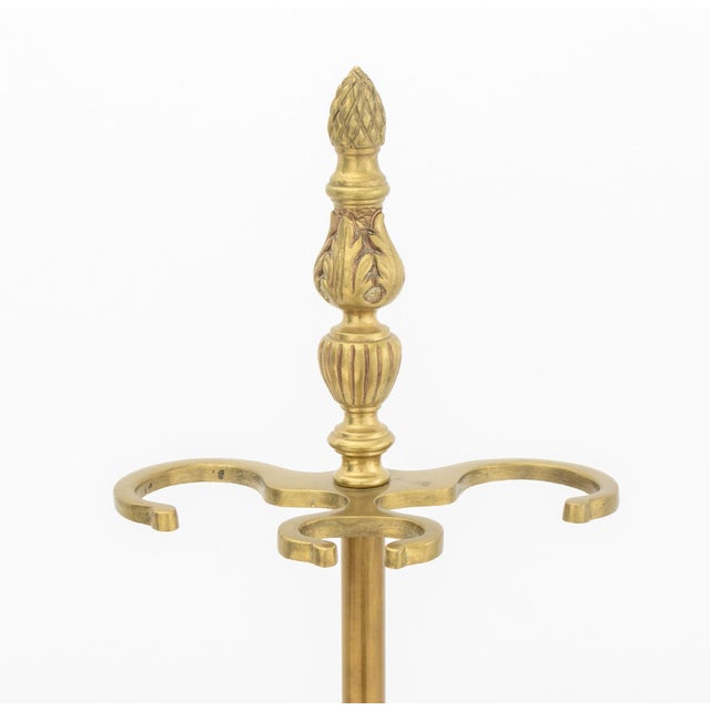 Neoclassical Style Brass Fireplace Tool Set, 5 Pcs. For Sale - Image 4 of 16