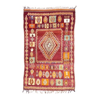 Mid Century Moroccan Rug 5’8" X 9’9" For Sale