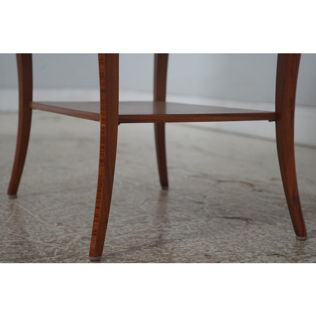Pair of Vintage Louis XV Style Marquetry Side Tables Nightstands For Sale - Image 14 of 17