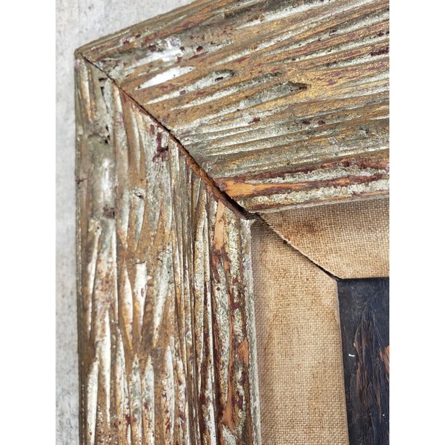 Large Vintage Southwestern Desert Oil Painting | Rustic Wood Frame For Sale In Los Angeles - Image 6 of 11