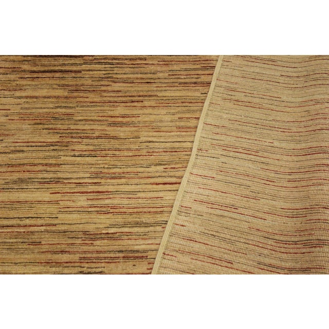 Beige Shabby Chic Gabbeh Beige/Rust Wool Rug - 4'3'' X 5'9'' For Sale - Image 8 of 10
