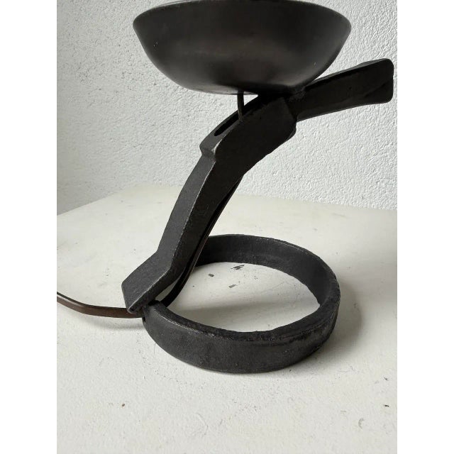 Brutalist Metal Lamp, 1950s For Sale - Image 17 of 18