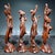 Mid 20th Century Set of 4 Vintage Chinese Boxwood Dancing Figures | Carved Musician Statues For Sale - Image 5 of 9