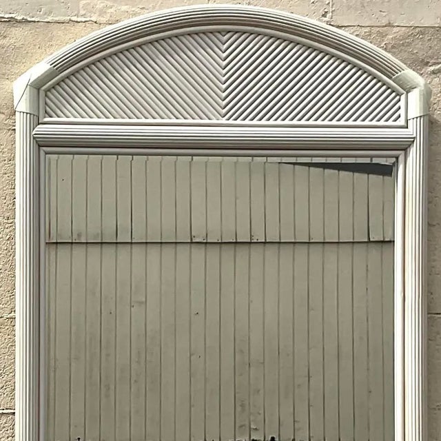 Vintage Costal Pencil Reed Mirror For Sale - Image 12 of 13