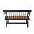 Nichols & Stone Vintage Hitchcock Style Stenciled Bench, Black & Gold Spindle Settee For Sale - Image 4 of 12