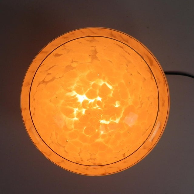 Small ceiling lamp for a small room. total height: 23 cm. ø glass shade: 20 cm. the lamp is fitted with a large socket...