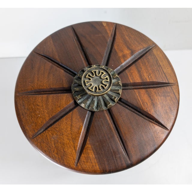 Mid-Century Modern Walnut Ice Bucket or Trash Can by Vermillion For Sale In New York - Image 6 of 13