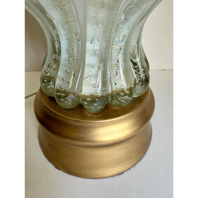 1940s 1940's Italian Venetian Murano Art Glass Table Lamp For Sale - Image 5 of 13