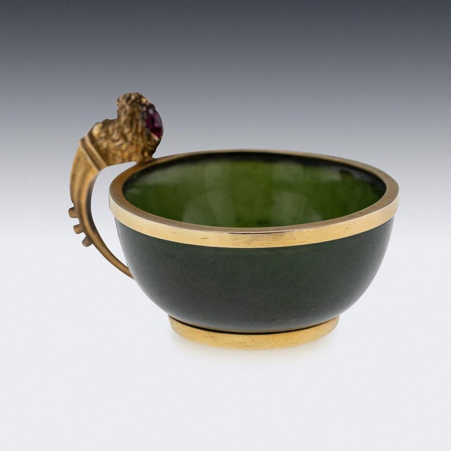 Gemstone Antique French Miniature Cup, 1890 For Sale - Image 7 of 11