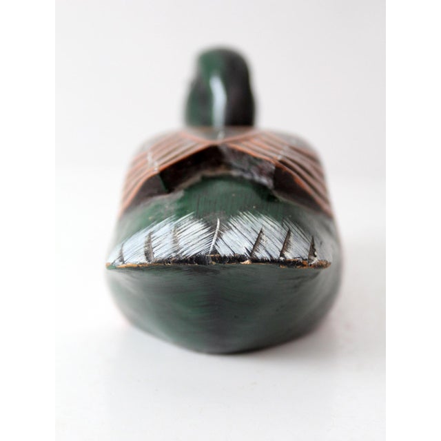 Vintage Hand Painted Wood Mallard Duck Decoy For Sale - Image 6 of 15
