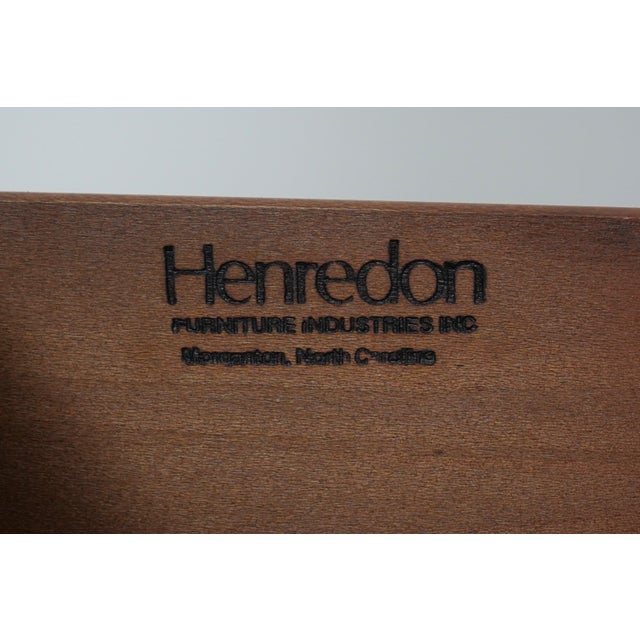 Henredon Inlaid Mahogany Marble Top Console Sideboard For Sale - Image 17 of 18