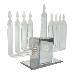 Vintage Lucite Electric Mid Century Modern Menorah Hanukkah Candle Light
