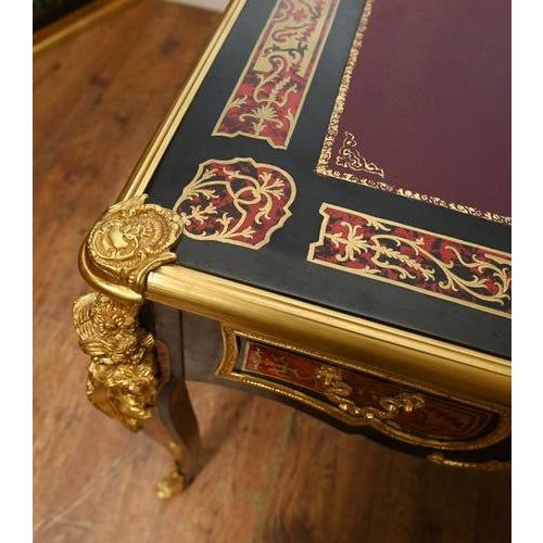 Metal Napoleon III Writing Table in Wood For Sale - Image 7 of 16