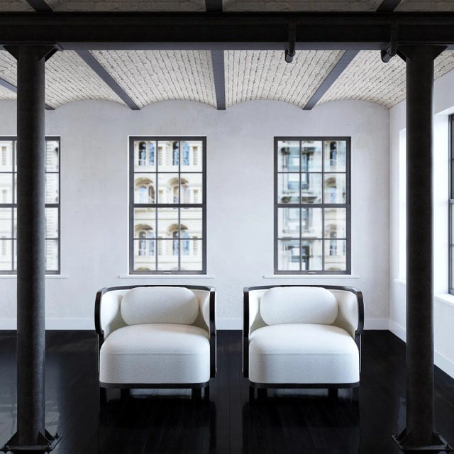 Wood Odette Curvy Club Chair with Natural Oak Wood Frame from Fred & Juul For Sale - Image 7 of 8