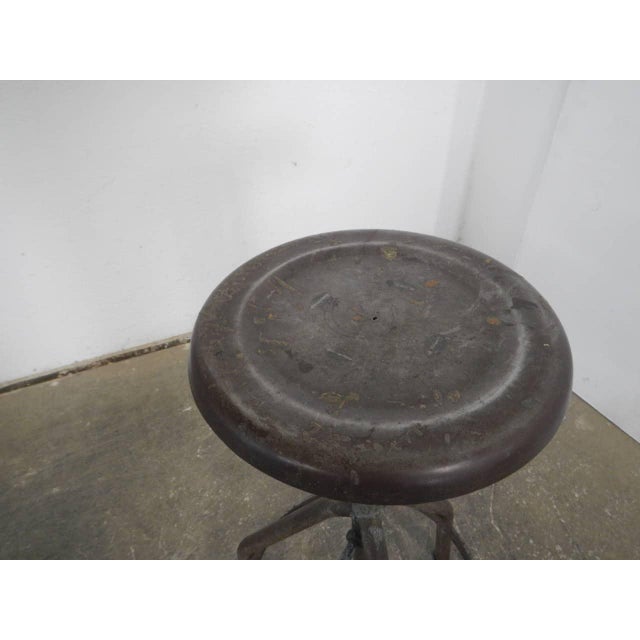 1950s Iron Workshop Stool, 1950s For Sale - Image 5 of 11