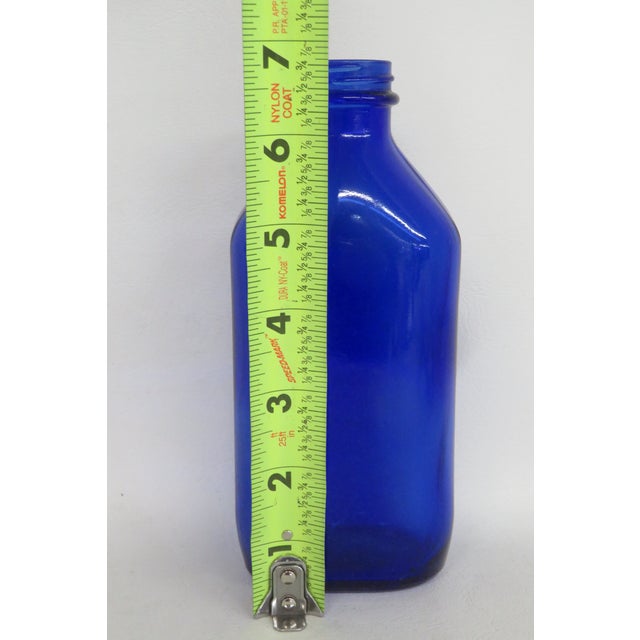 Blue Phillips Milk of Magnesia Medicine Bottle Cobalt Blue Genuine Made in Usa 4491c For Sale - Image 8 of 11