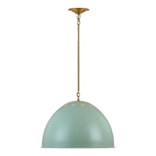 Thomas O'Brien by Visual Comfort Studio Robbie 1-Light Extra Large Pendant in Eucalyptus For Sale