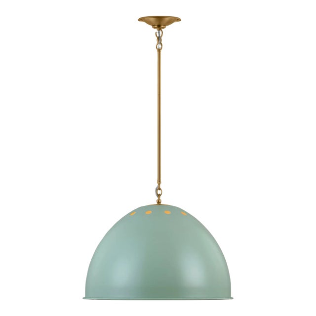 Thomas O'Brien by Visual Comfort Studio Robbie 1-Light Extra Large Pendant in Eucalyptus For Sale