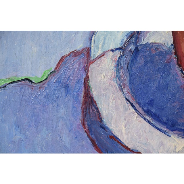Richild Holt, Pansies, 1990, Oil Painting on Canvas, Framed For Sale - Image 10 of 12