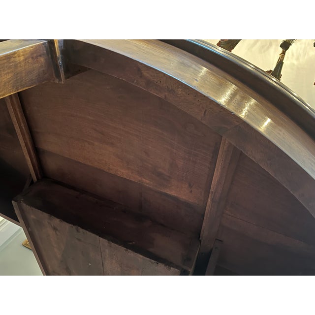 French Demi-Lune Cherrywood Oval Table Circa 1890 For Sale - Image 10 of 11