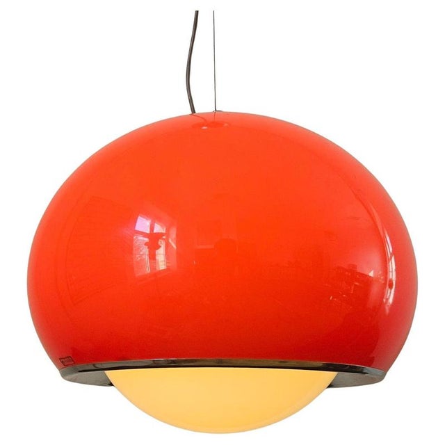 Large Mid-Century Modern Pendant Light by Guzzini for Meblo, 1970s For Sale - Image 13 of 13
