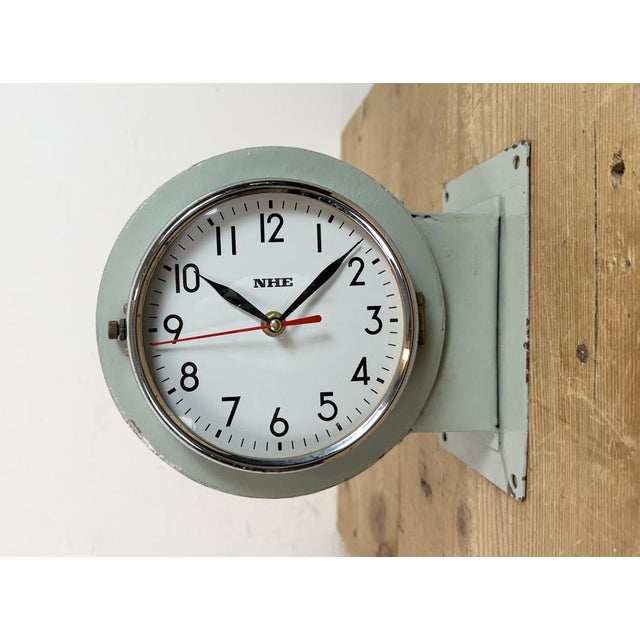 Vintage nhe ( nippon hakuyo electronics,ltd. ) ships slave clock designed during the 1980s in japan. These clocks were...