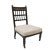 Low Gilt & Japanned Wood Occasional Chair with Embossed Leather Top Rail from Bruce Talbert For Sale - Image 4 of 4