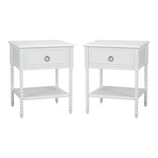 White Painted Antique Nightstand For Sale