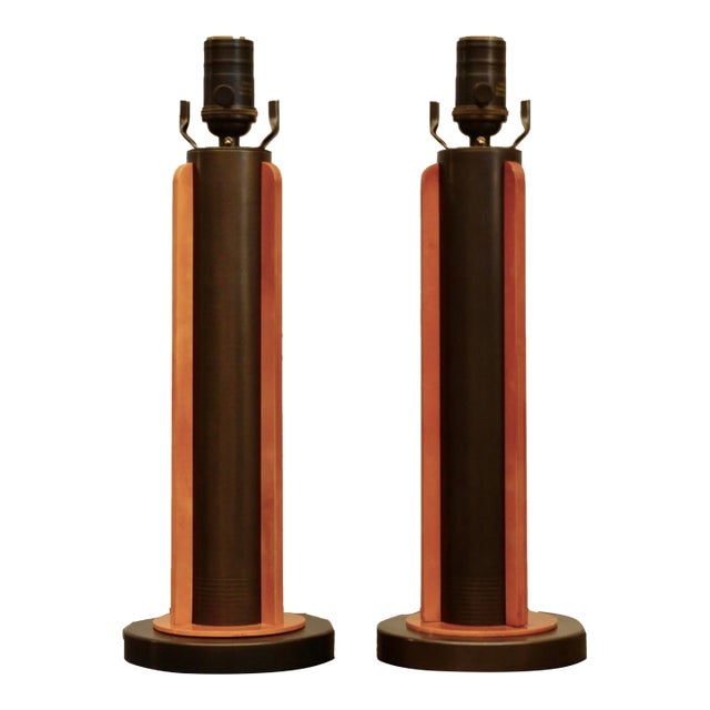 Early 20th Century Walter Von Nessen Ambassador Table Lamps - A Pair For Sale