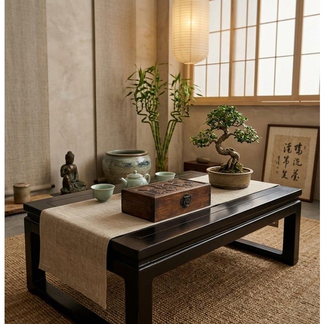 1990s Chinese Brown Dimensional Relief Flower Motif Rectangular Storage Box Chest For Sale - Image 5 of 9