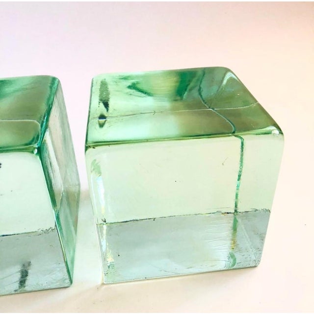 Mint 1980s Curtis Jere Ice Block Bookends For Sale - Image 8 of 10