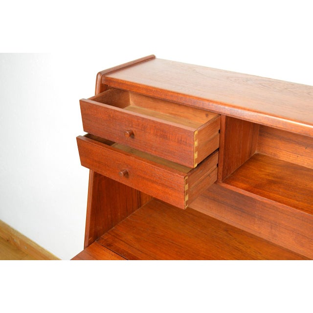 Vintage Danish Secretary in Teak by Arne Hovmand Olsen for Mogens Kold, 1960 For Sale - Image 10 of 18