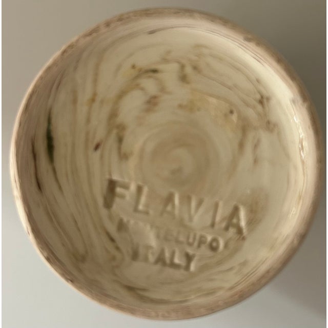 Ceramic Vintage Italian Flavia Ceramic Vase For Sale - Image 7 of 9