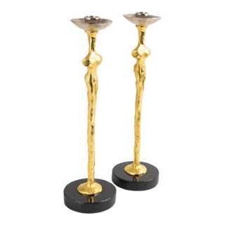 Michael Aram Adam Candle Holders - a Pair For Sale