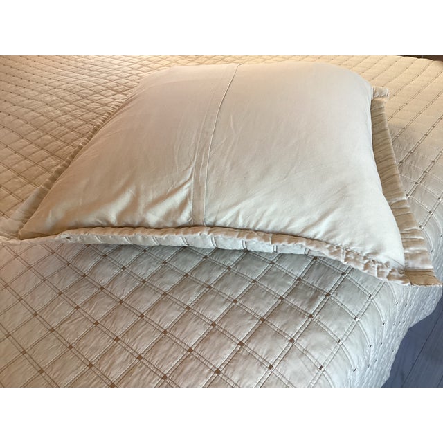 Pair Dea Luxury Linens Minerva Euro Shams For Sale - Image 9 of 9