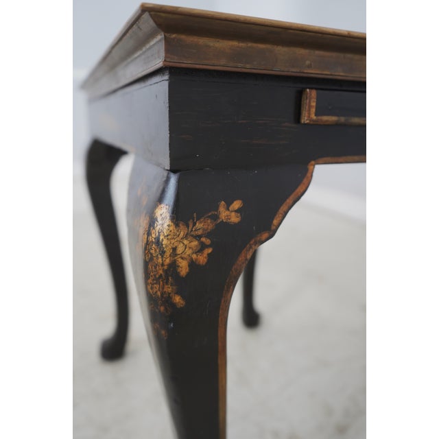 Vintage Chinoiserie Decorated Glass Top Occasional Table For Sale - Image 16 of 18