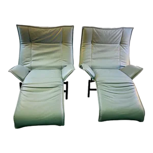 1980s Vico Magistretti Veranda Lounge Chairs - A Pair
