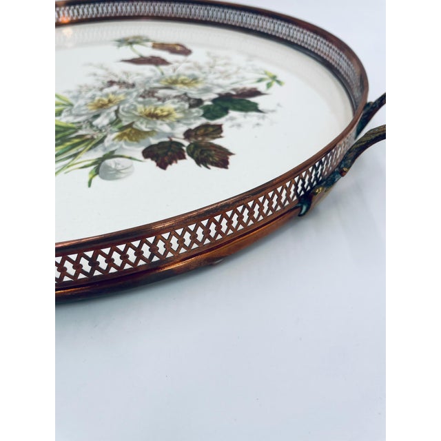 White Antique Art Nouveau Serving Tray, 1925 For Sale - Image 8 of 9