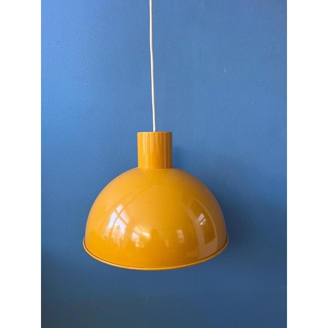 Yellow Enamel Pendant Lamp by Joe Hammerborg for Fog & Mørup For Sale - Image 12 of 13