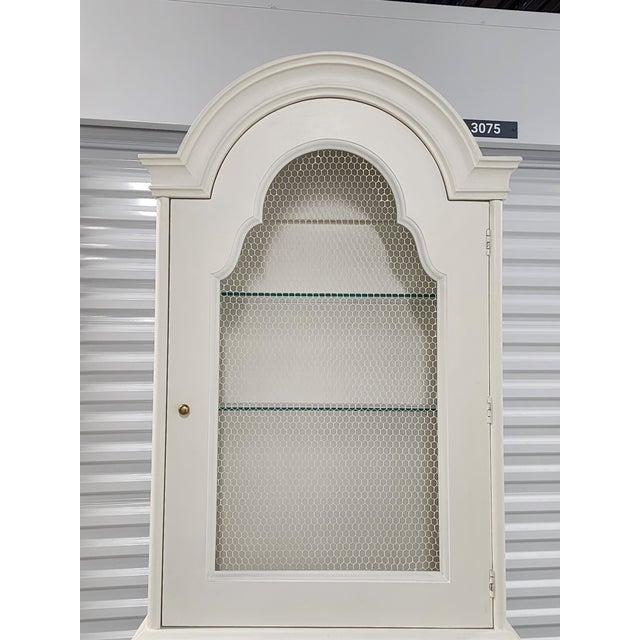 John Widdicomb Mid Century John Widdicomb White Painted Slant Front Secretary Desk With Hutch For Sale - Image 4 of 12