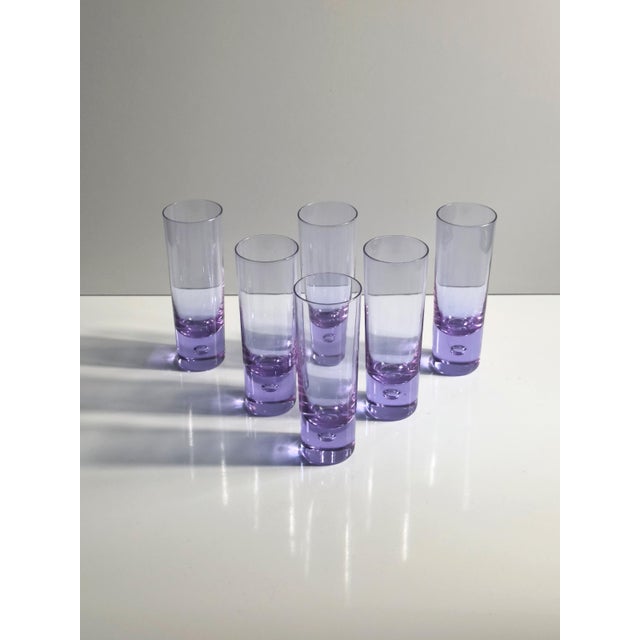 Sergio Asti Alexandrite Longdrink Glasses by Sergio Asti for Arnolfo di Cambio, 1970s, Set of 6 For Sale - Image 4 of 7