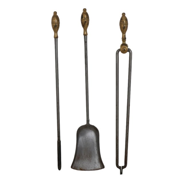 Virginia Metalcrafters Colonial Williamsburg 3 Piece Fireplace Tool Set For Sale