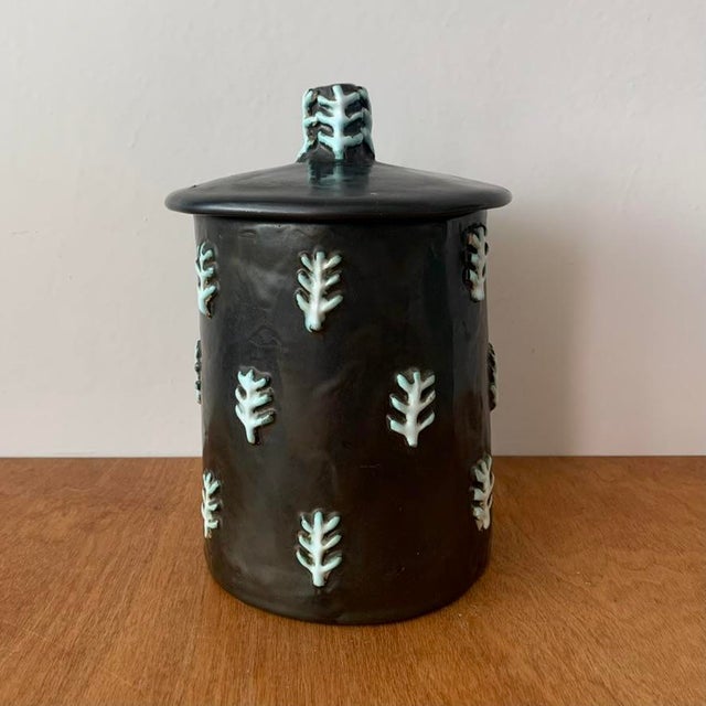 Mid-Century Signed Black Ceramic Box, 1960s For Sale - Image 18 of 18