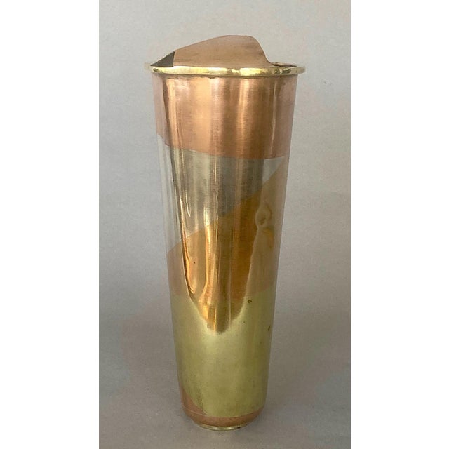 1950s Casados Mixed Metal Mexican Cocktail Shaker -- Silver, Copper, Brass For Sale In San Francisco - Image 6 of 7