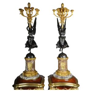 Victoria Candleholders in the style of Pierre Philippe Thomire, Set of 2