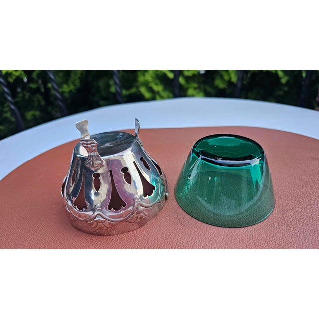 Antique Sugar Bowl in Green Glass, 1890s For Sale - Image 6 of 9