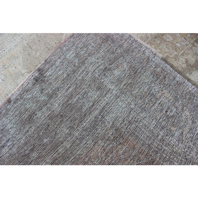 Textile Muted Colors Vintage Turkish Oushak Rug With Medallion Design in Lt. Green For Sale - Image 7 of 8